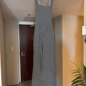 Anthropologie Navy and White Jumpsuit Overalls